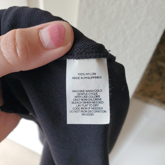 black y2k short sleeve v neck mesh top - Picture 5 of 8